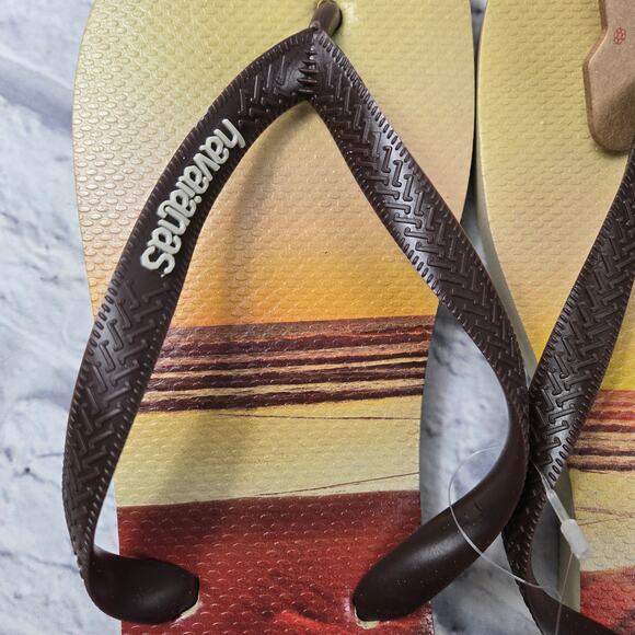 NWT Men's Havaianas Hype Sunset Surfing Flip Flop size 13 Beach Vacation Summer - Picture 4 of 8